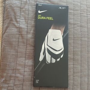 Nike Dura Feel Golf Glove - White Black